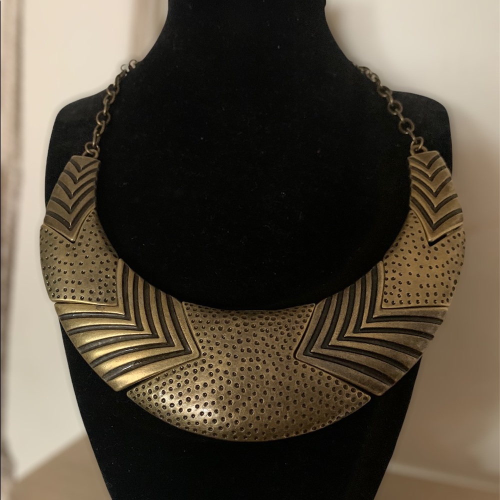 Brass Bib Necklace